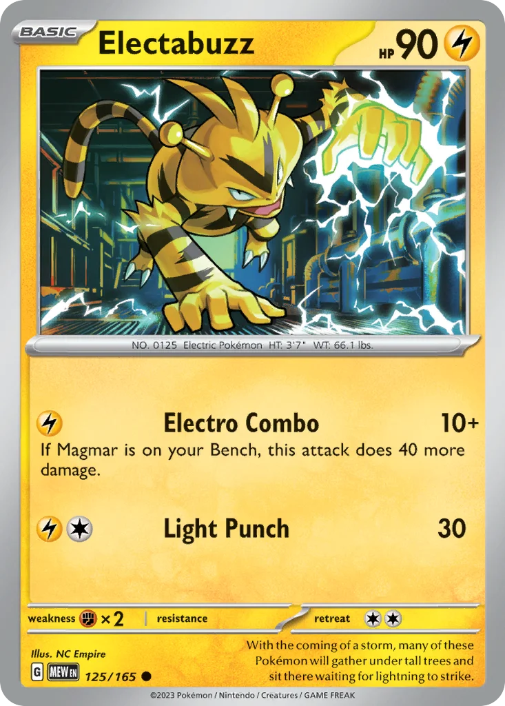 Electabuzz Pokemon card
