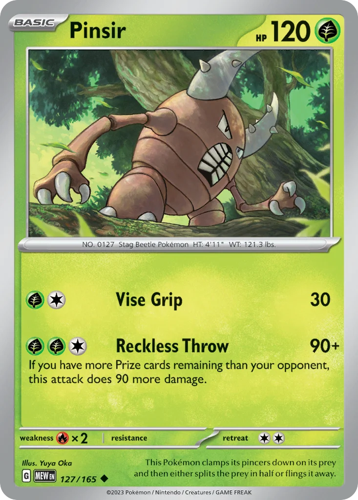 Pinsir Pokemon card
