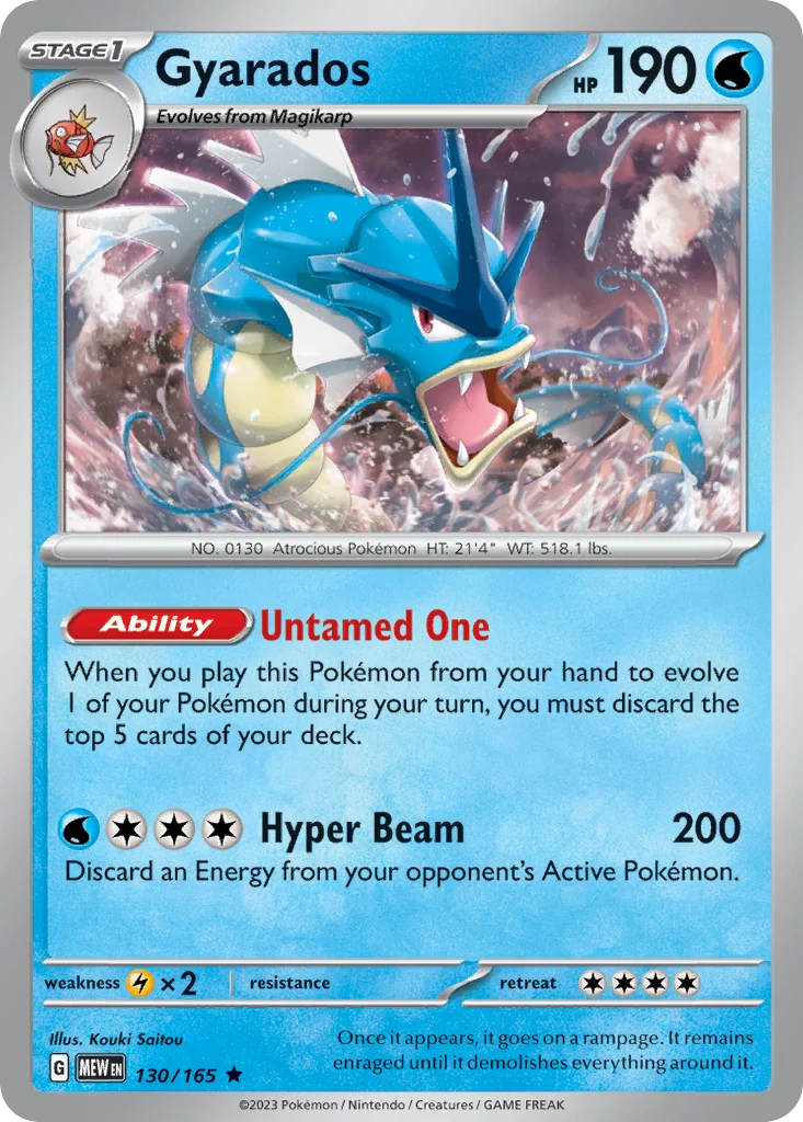 Gyarados Pokemon card