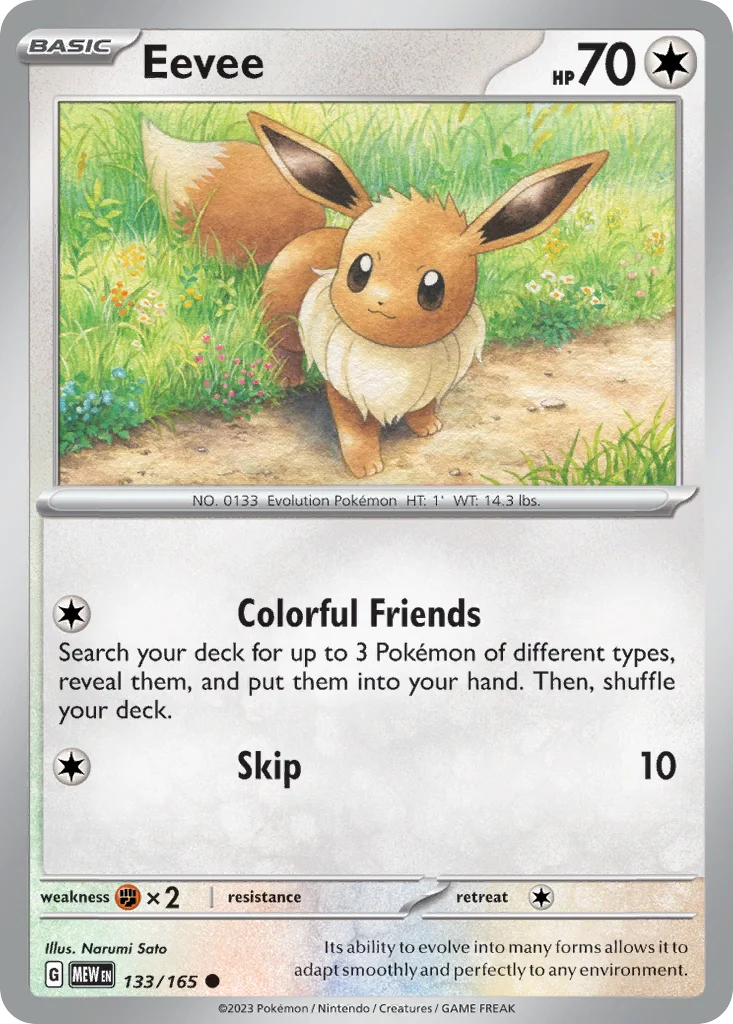 Eevee Pokemon card