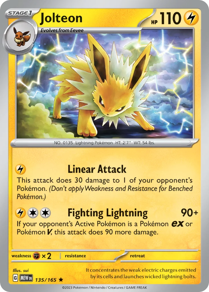 Jolteon Pokemon card