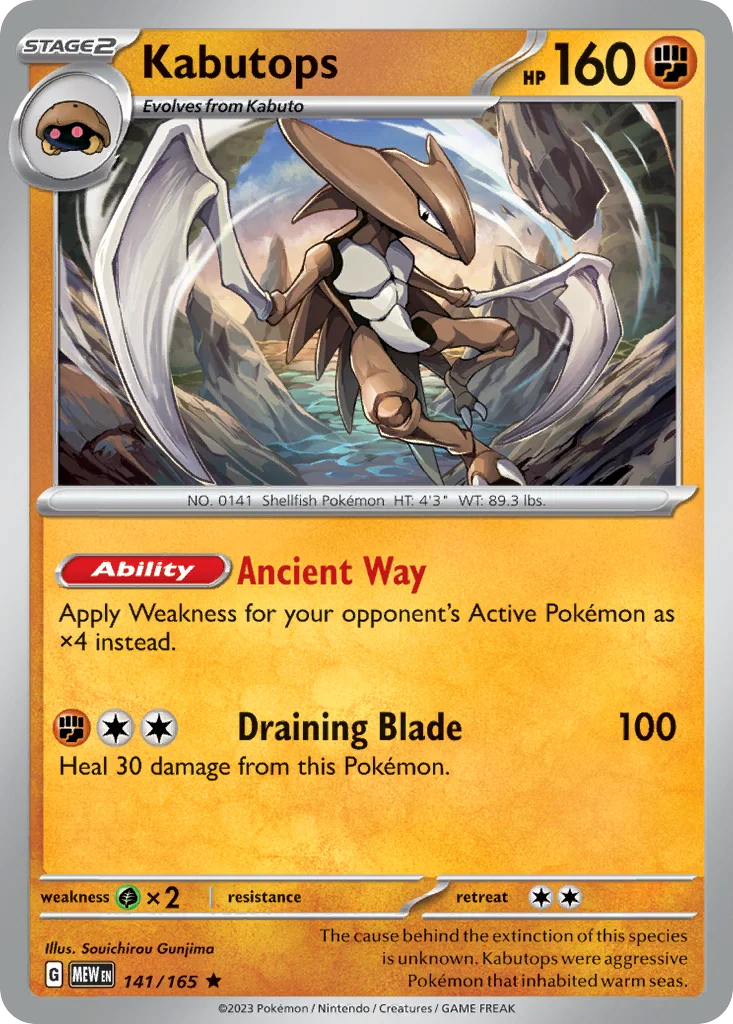 Kabutops Pokemon card