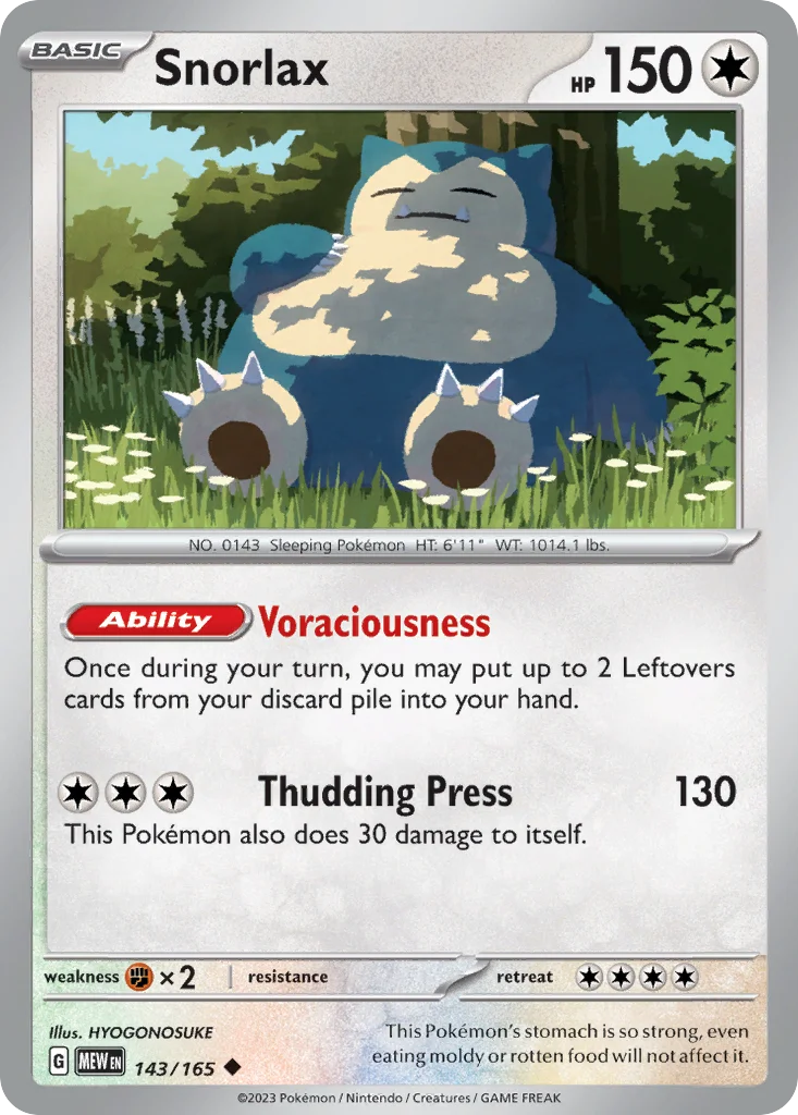 Snorlax Pokemon card
