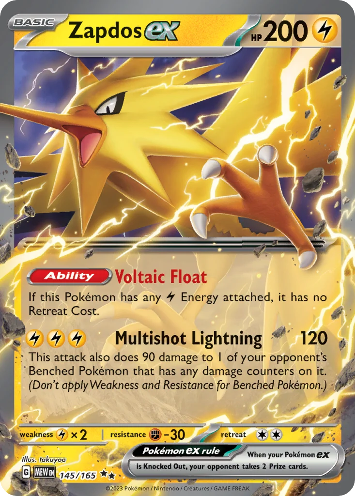 Zapdos ex Pokemon card