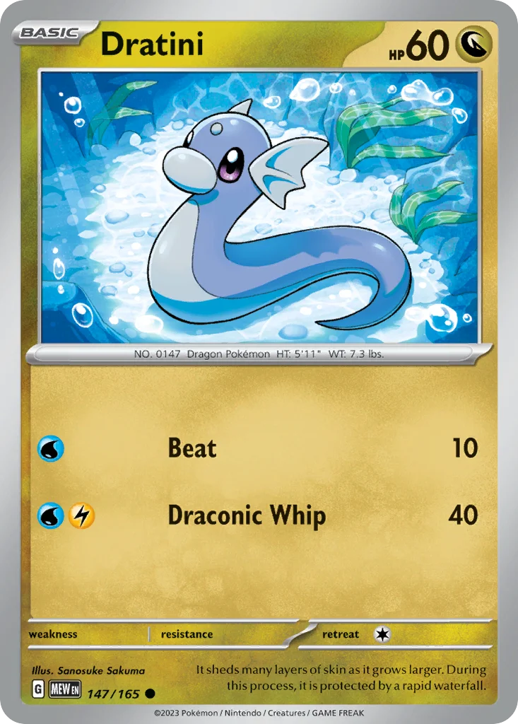 Dratini Pokemon card