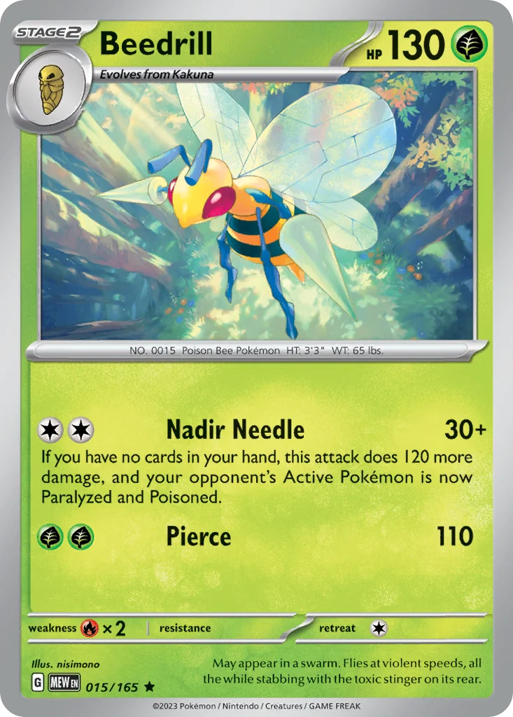 Beedrill Pokemon card