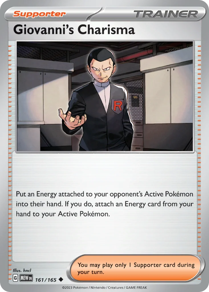 Giovanni's Charisma Pokemon card