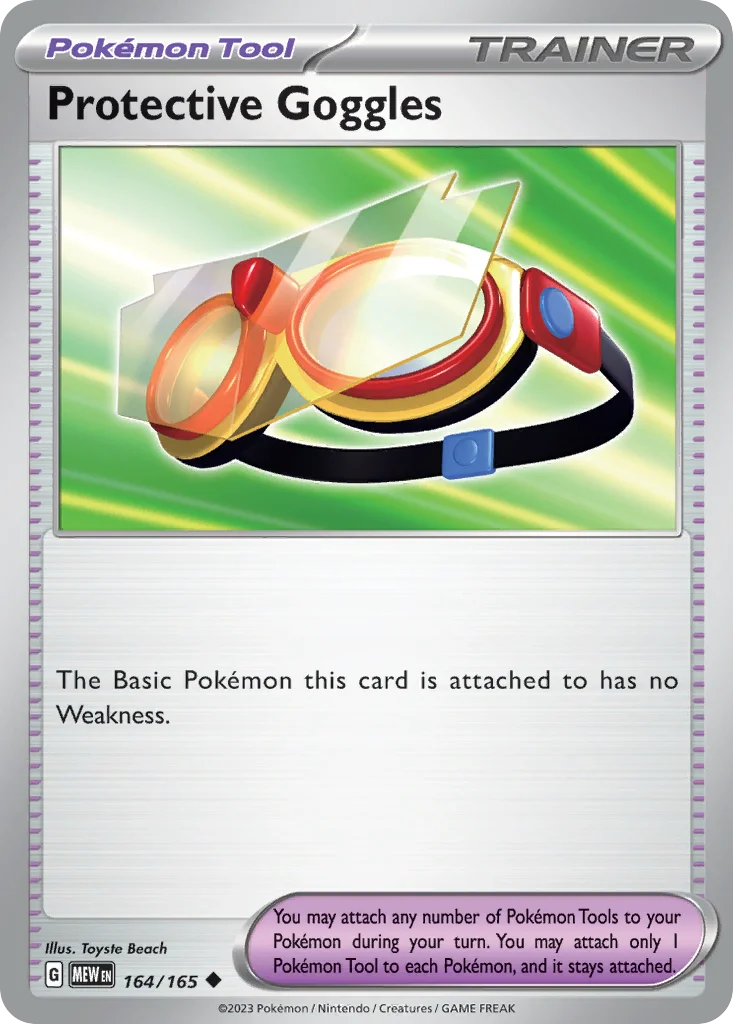 Protective Goggles Pokemon card