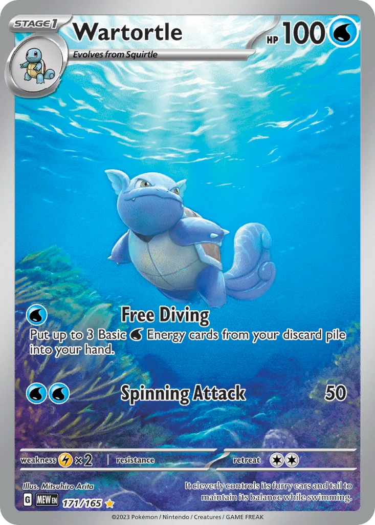 Wartortle Pokemon card