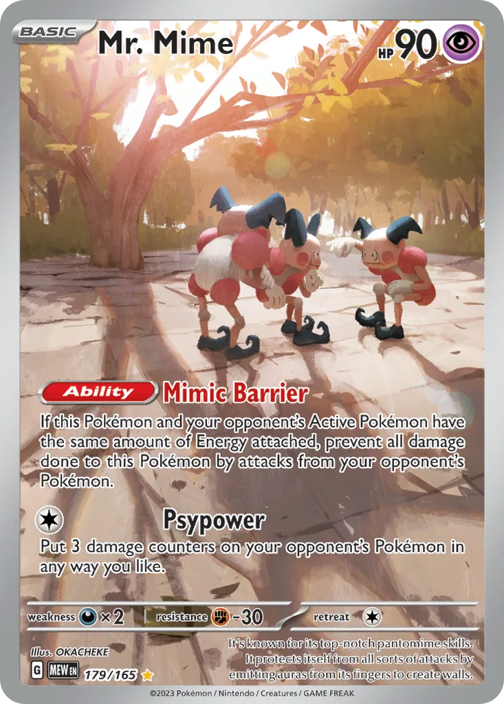 Mr. Mime Pokemon card