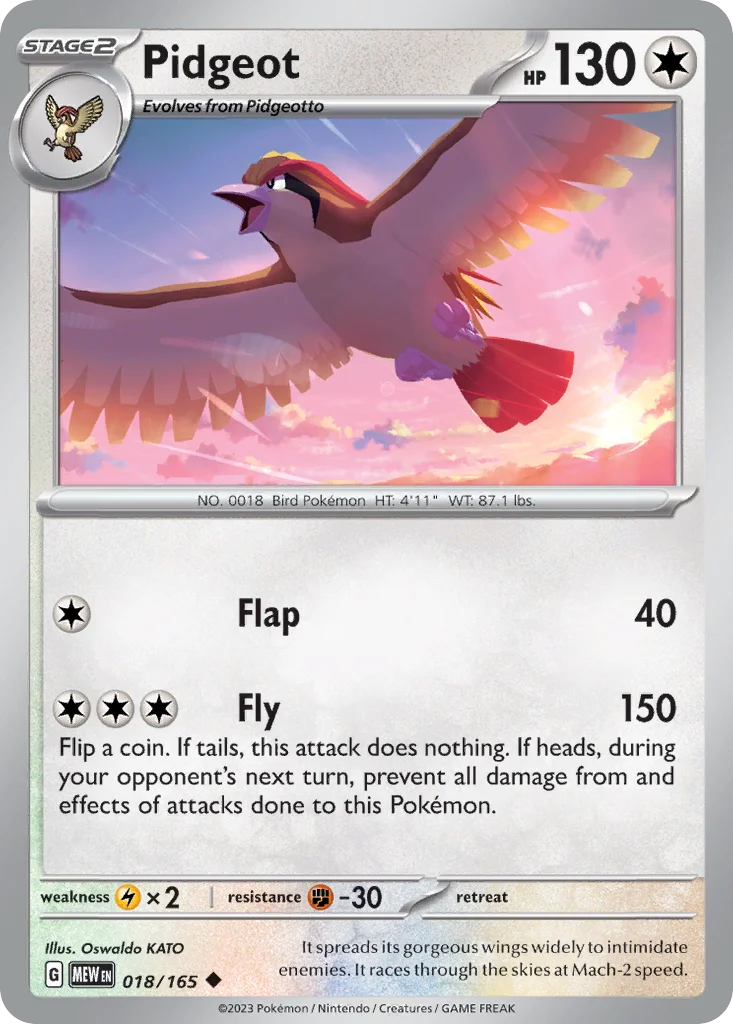 Pidgeot Pokemon card