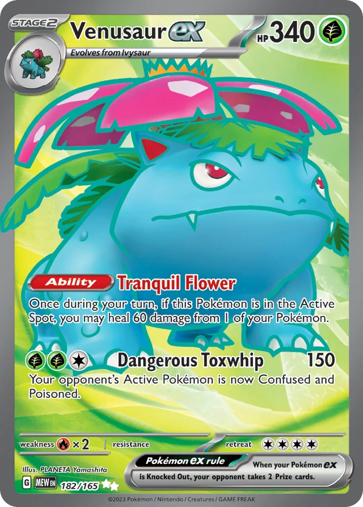 Venusaur ex Pokemon card