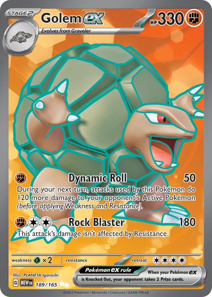 Golem ex Pokemon card