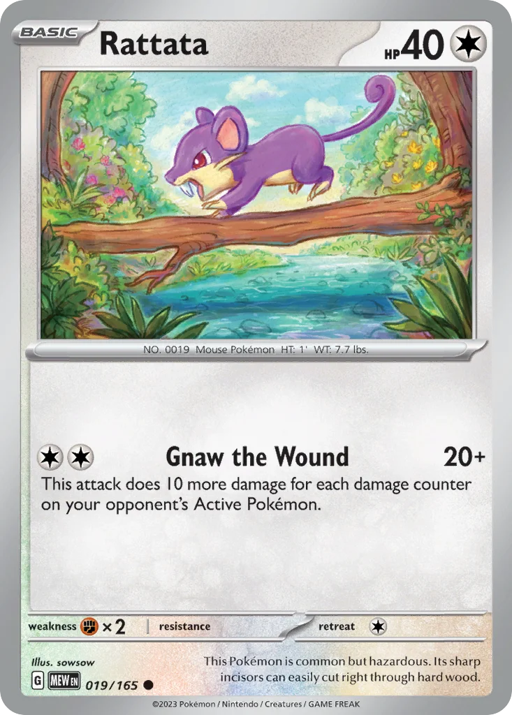 Rattata Pokemon card