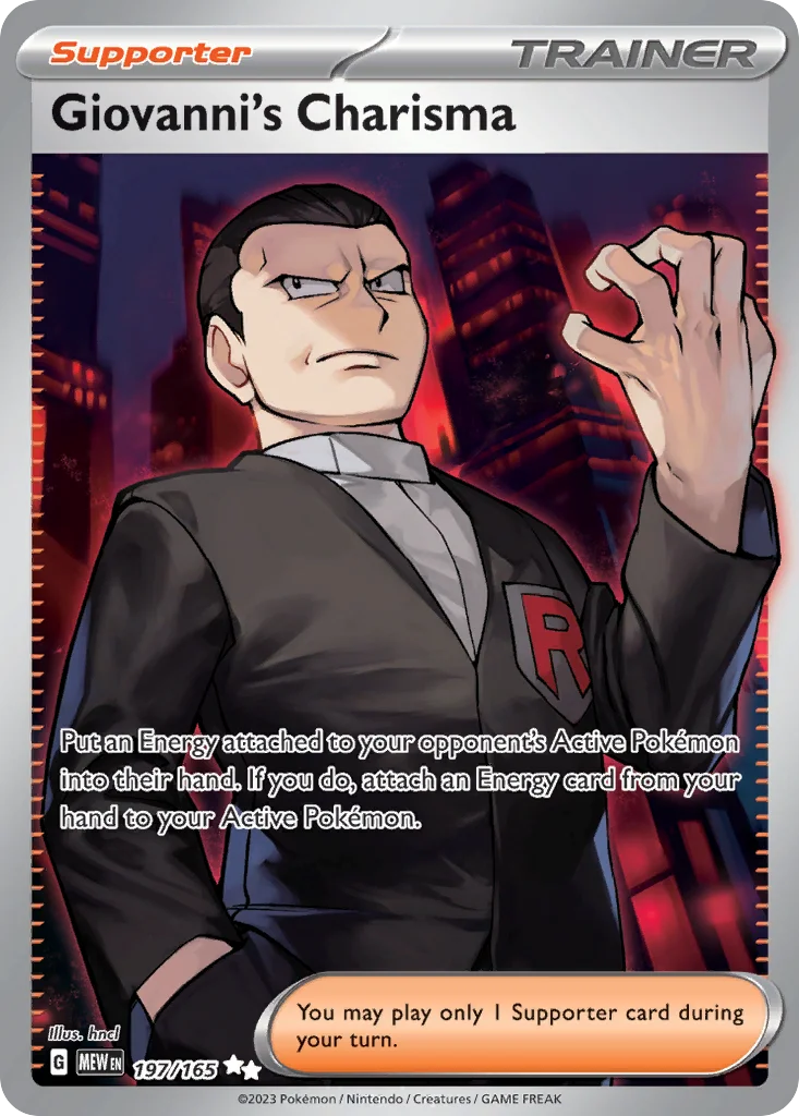 Giovanni's Charisma Pokemon card