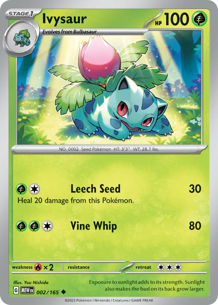 Ivysaur Pokemon card
