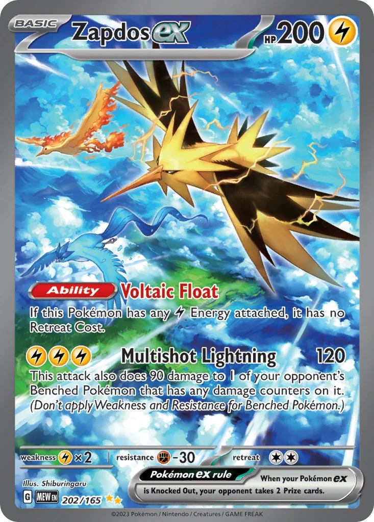 Zapdos ex Pokemon card