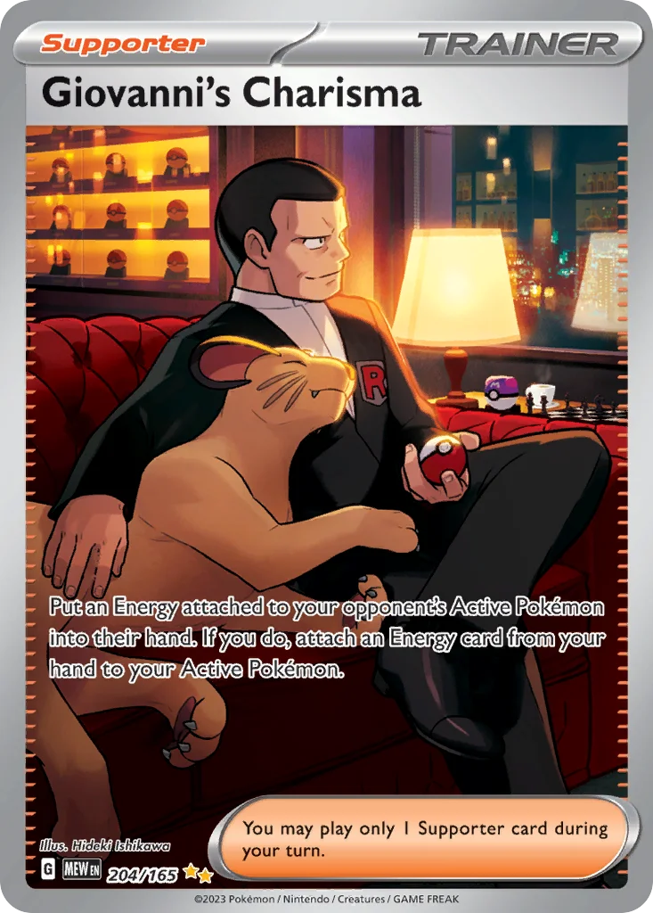 Giovanni's Charisma Pokemon card