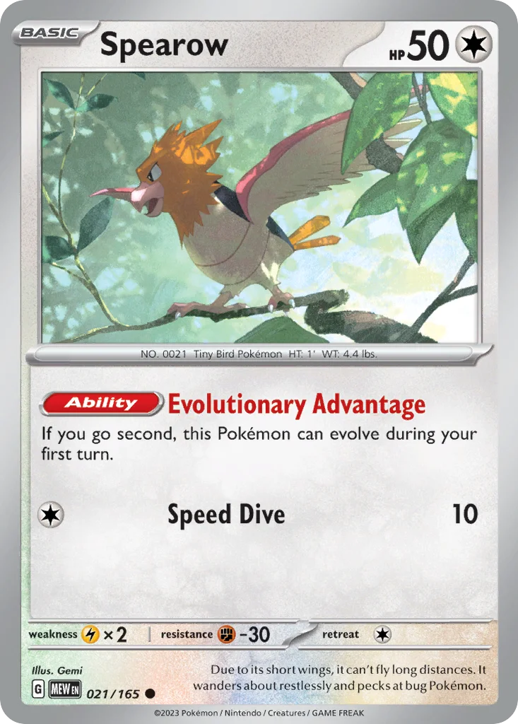 Spearow Pokemon card
