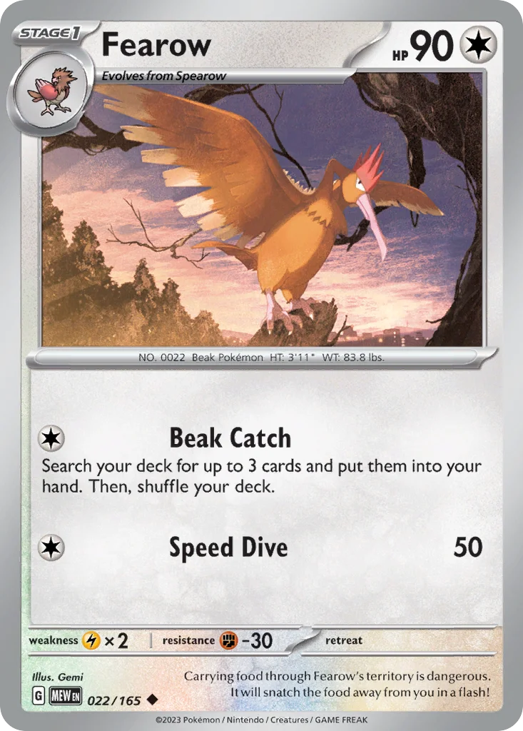 Fearow Pokemon card