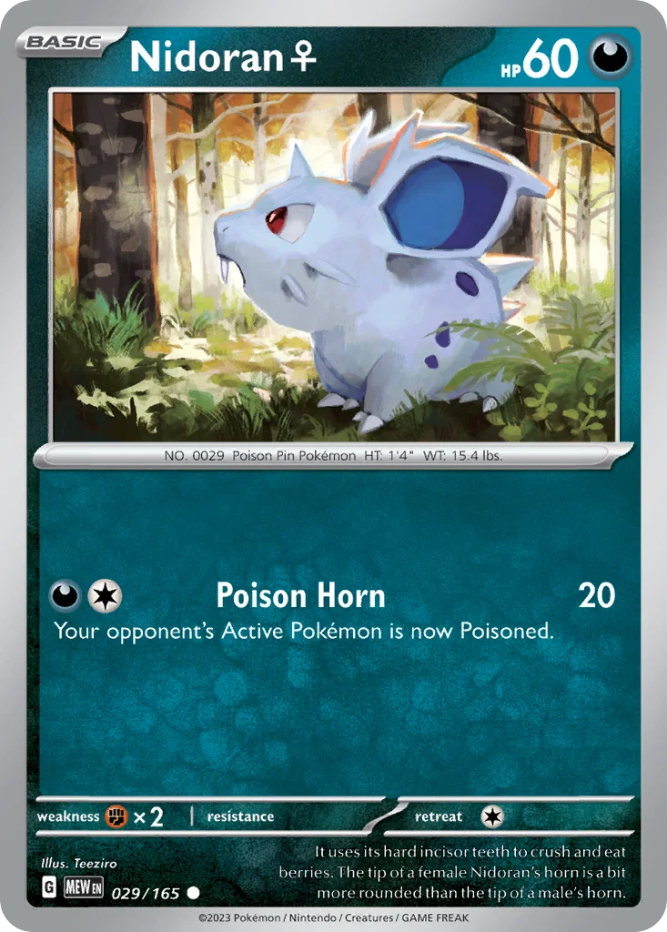 Nidoran ♀ Pokemon card