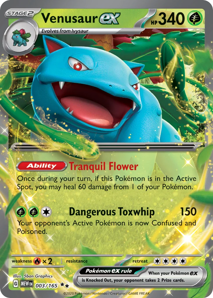 Venusaur ex Pokemon card
