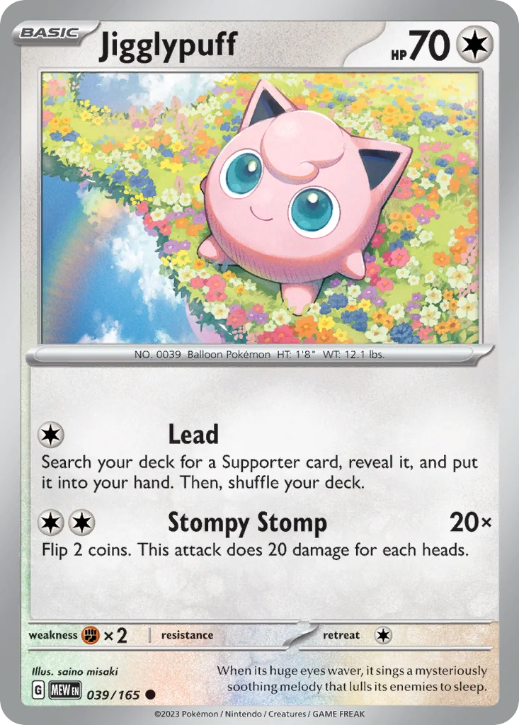 Jigglypuff Pokemon card