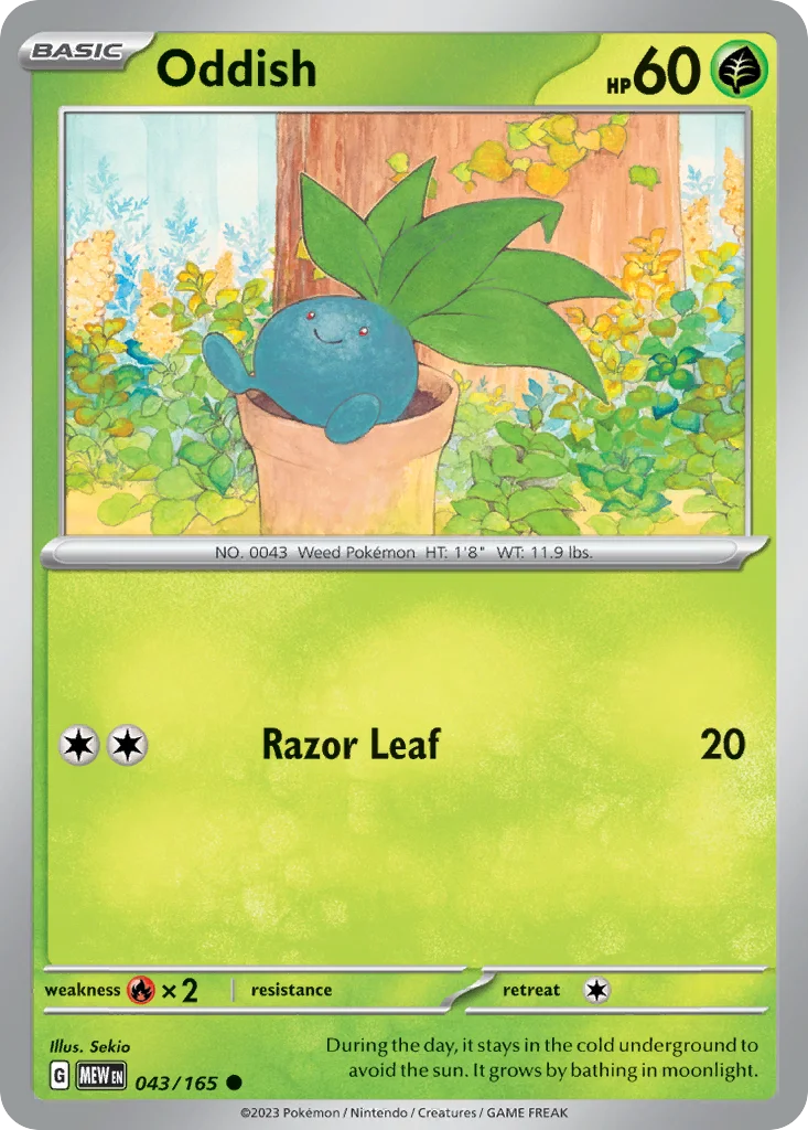 Oddish Pokemon card
