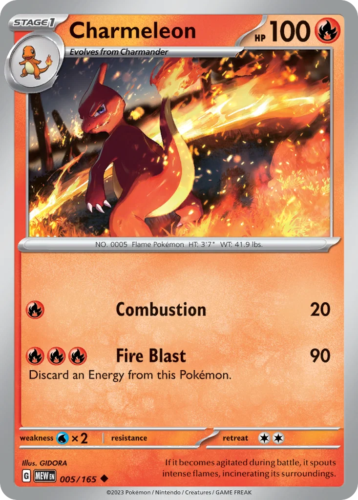 Charmeleon Pokemon card