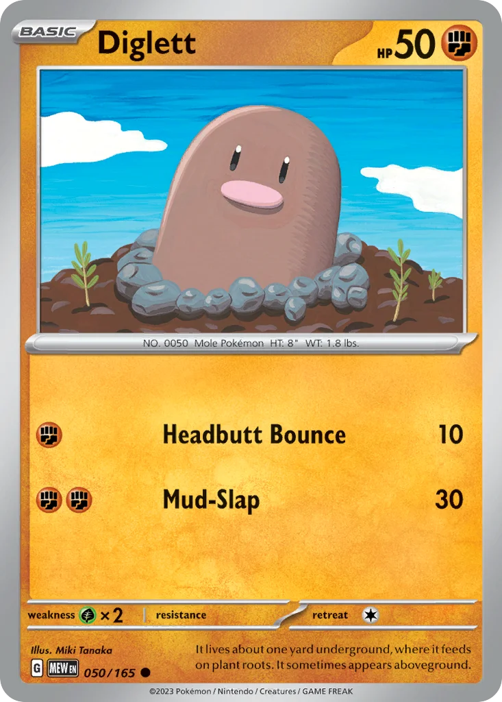 Diglett Pokemon card