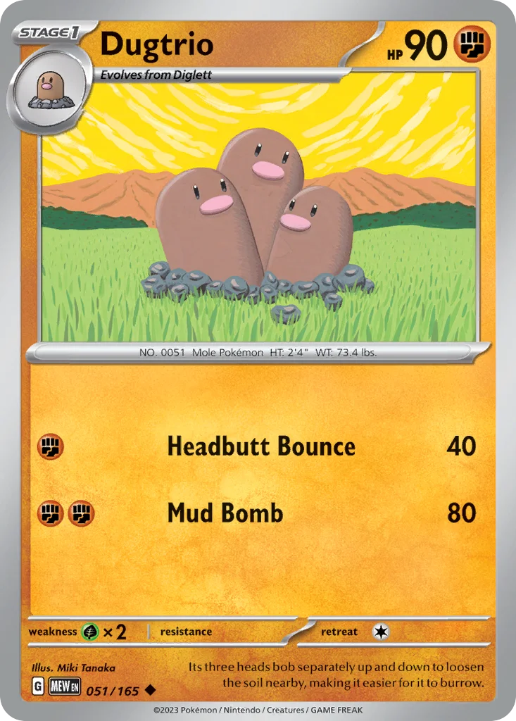 Dugtrio Pokemon card
