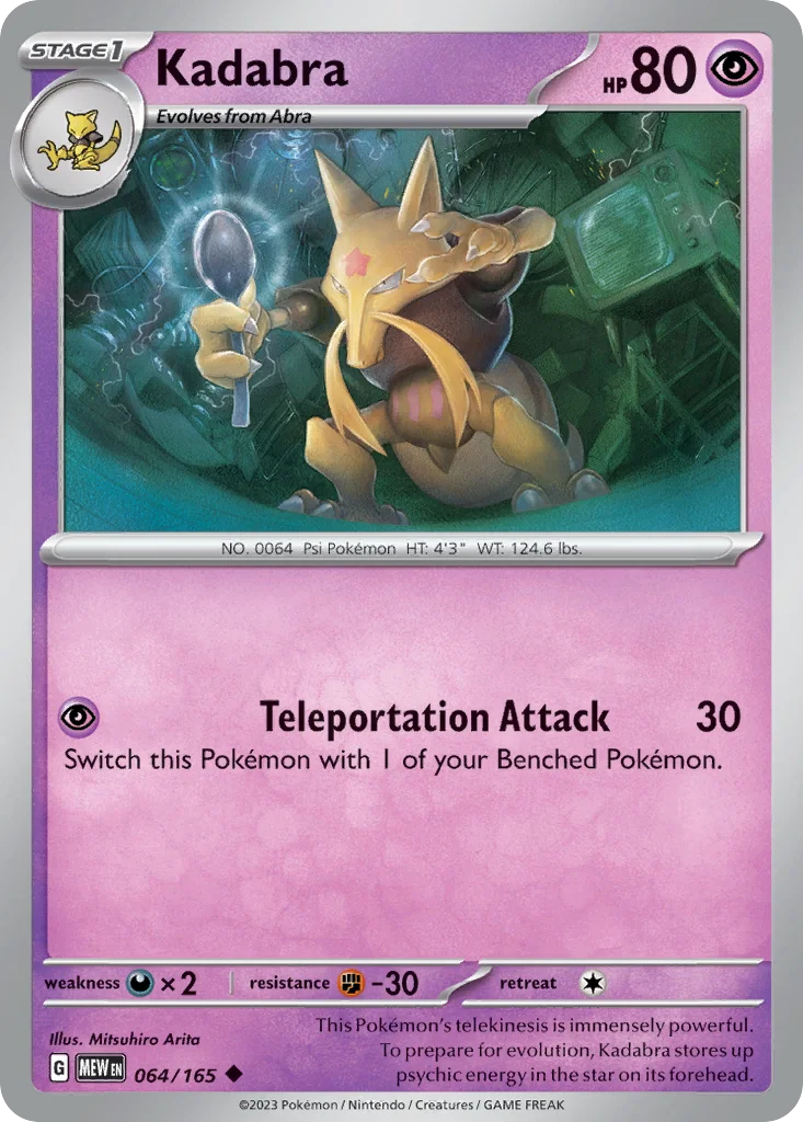 Kadabra Pokemon card