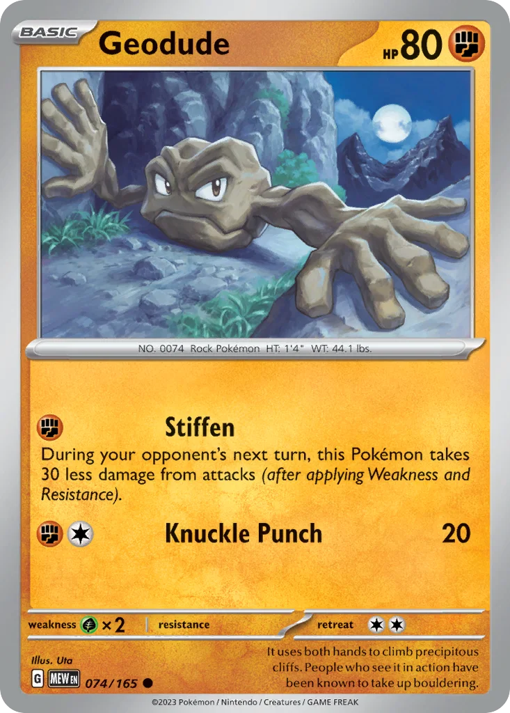 Geodude Pokemon card