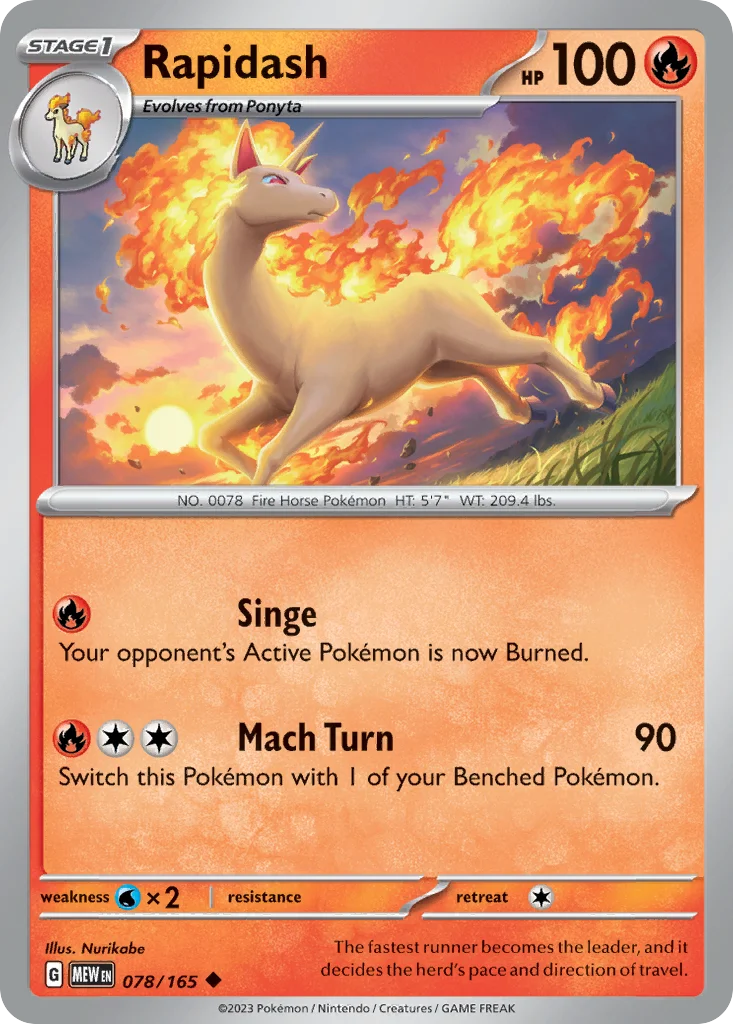 Rapidash Pokemon card