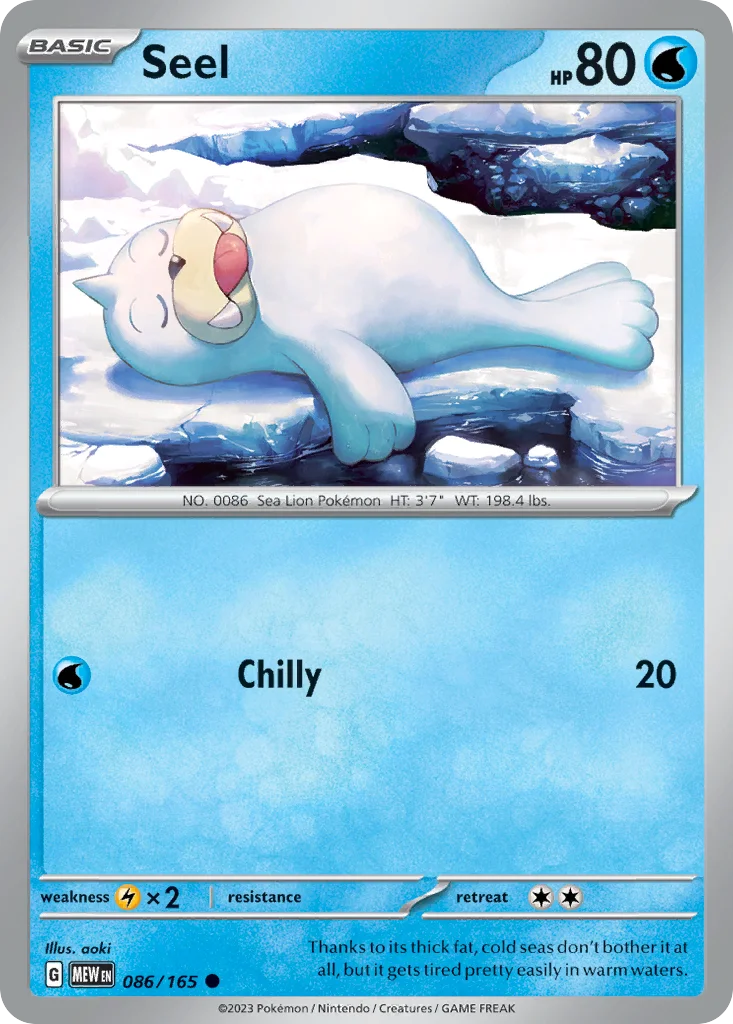 Seel Pokemon card