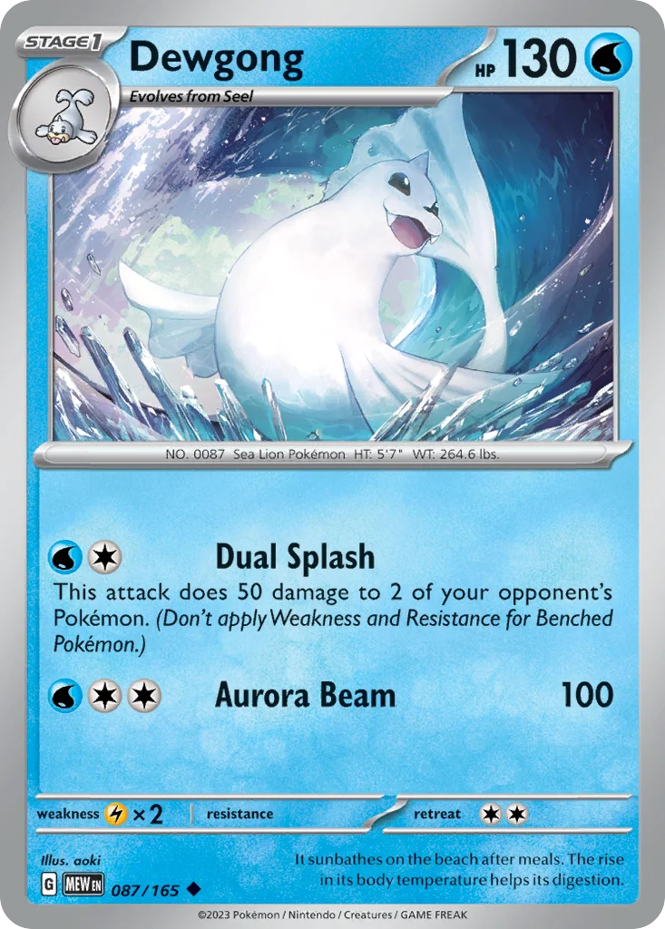 Dewgong Pokemon card