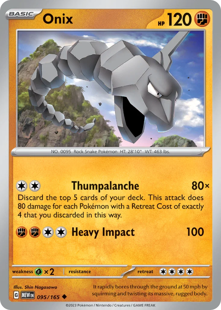 Onix Pokemon card