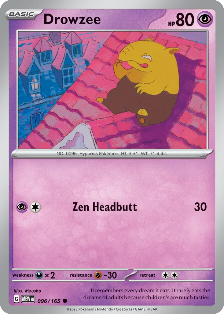 Drowzee Pokemon card