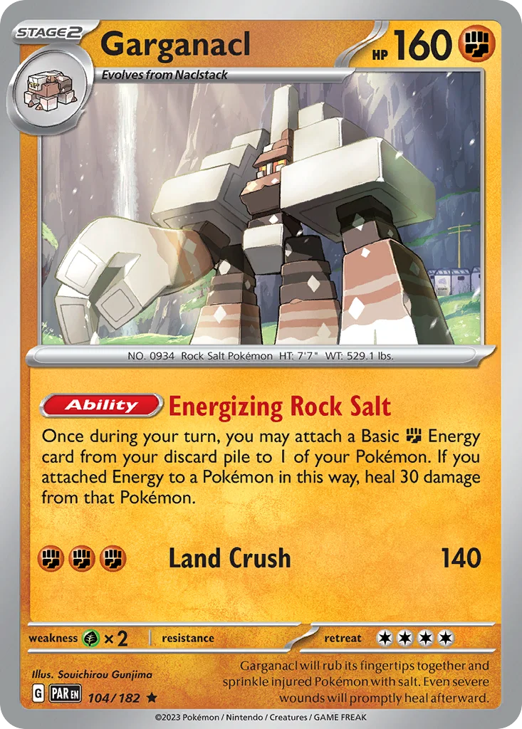 Garganacl Pokemon card