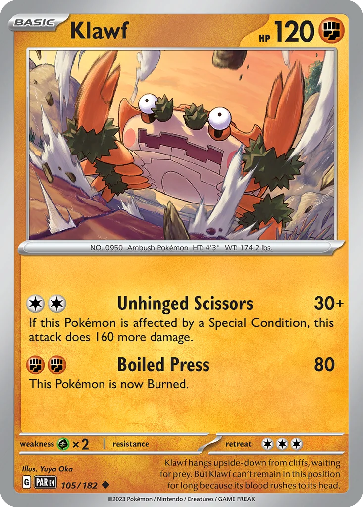 Klawf Pokemon card
