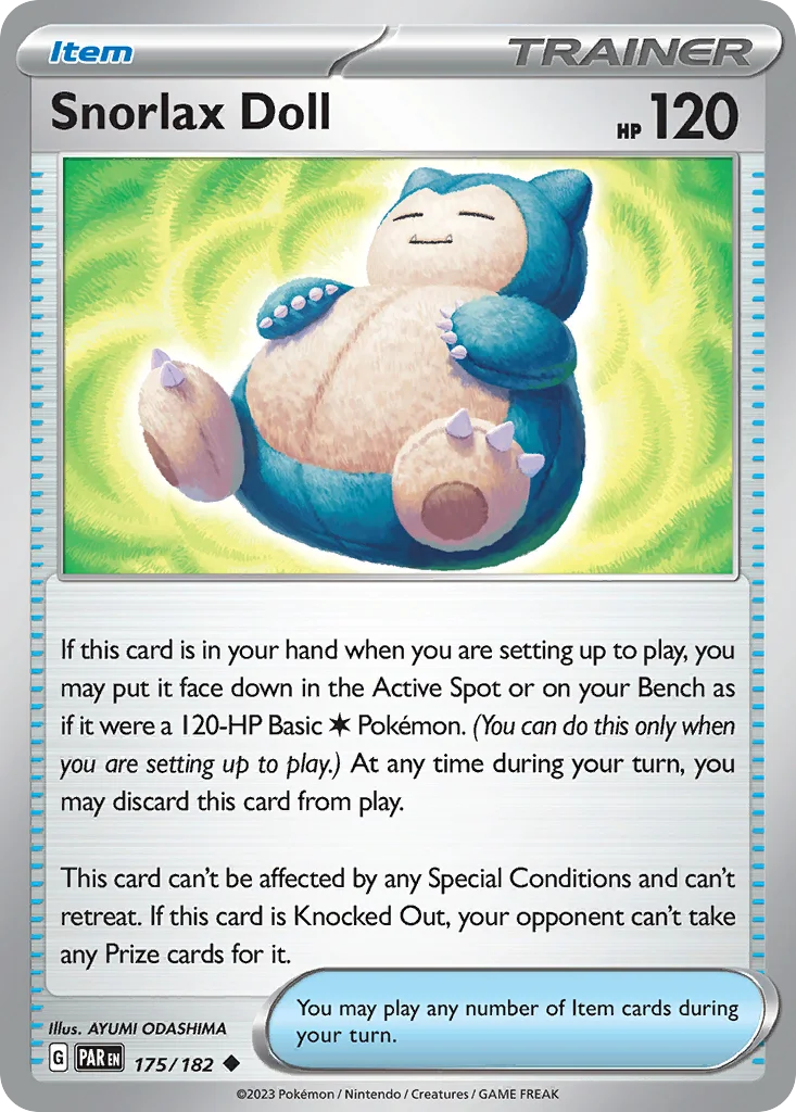 Snorlax Doll Pokemon card