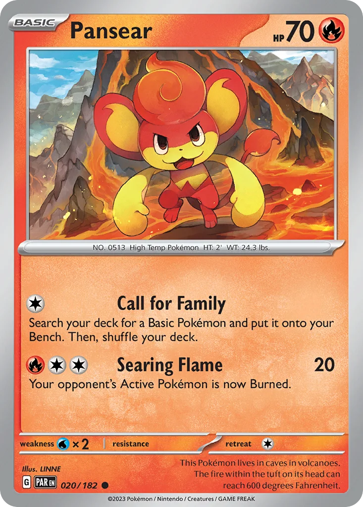 Pansear Pokemon card