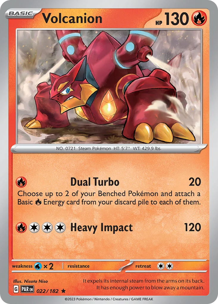 Volcanion Pokemon card