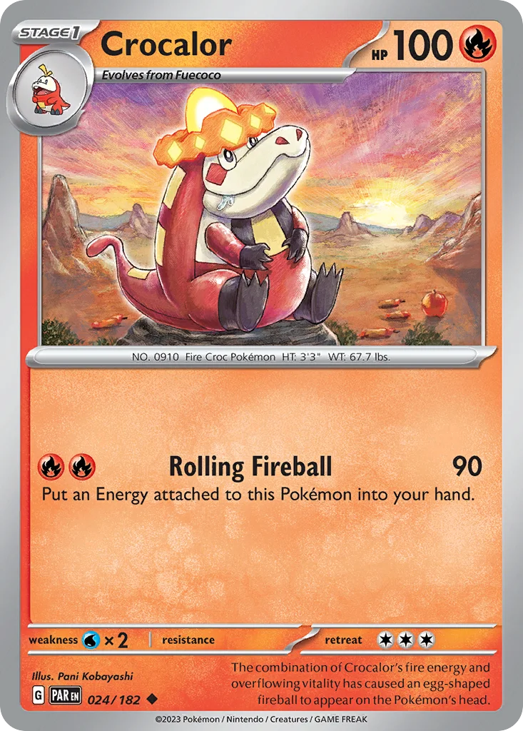 Crocalor Pokemon card