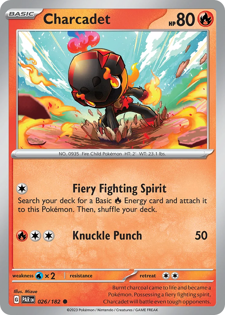 Charcadet Pokemon card