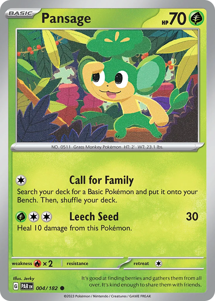 Pansage Pokemon card