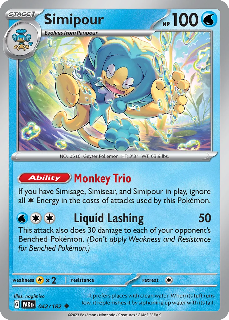 Simipour Pokemon card