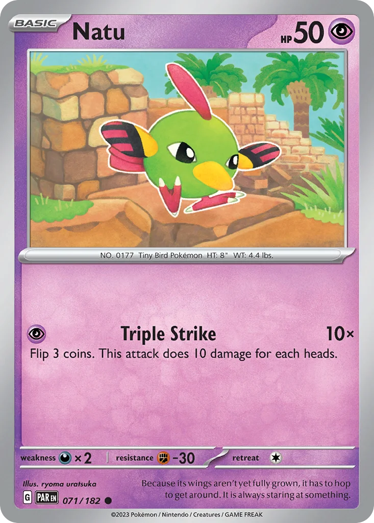 Natu Pokemon card