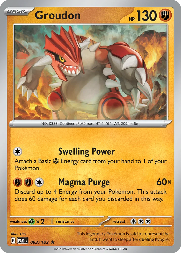 Groudon Pokemon card