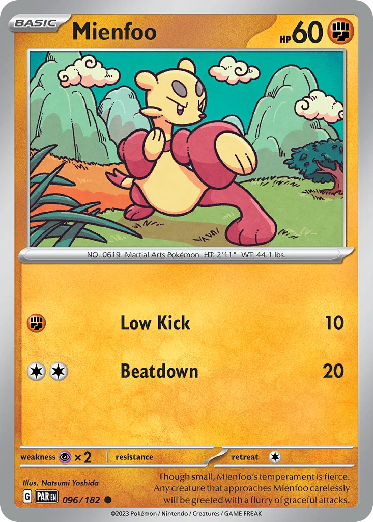Mienfoo Pokemon card